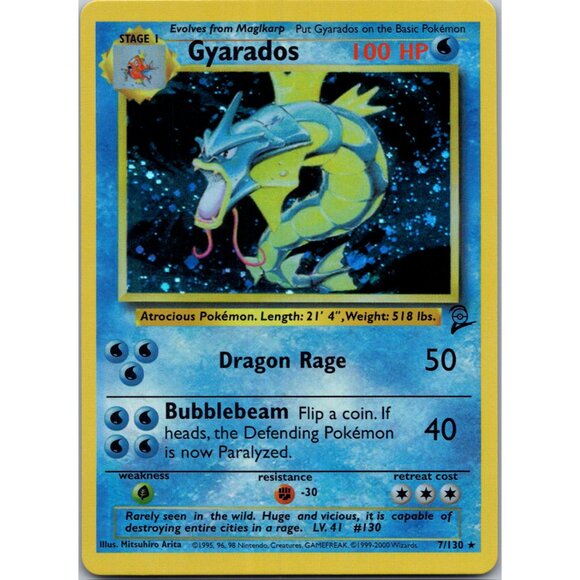 Gyarados Base Set 2 "Reprinted" - Picture 1 of 3